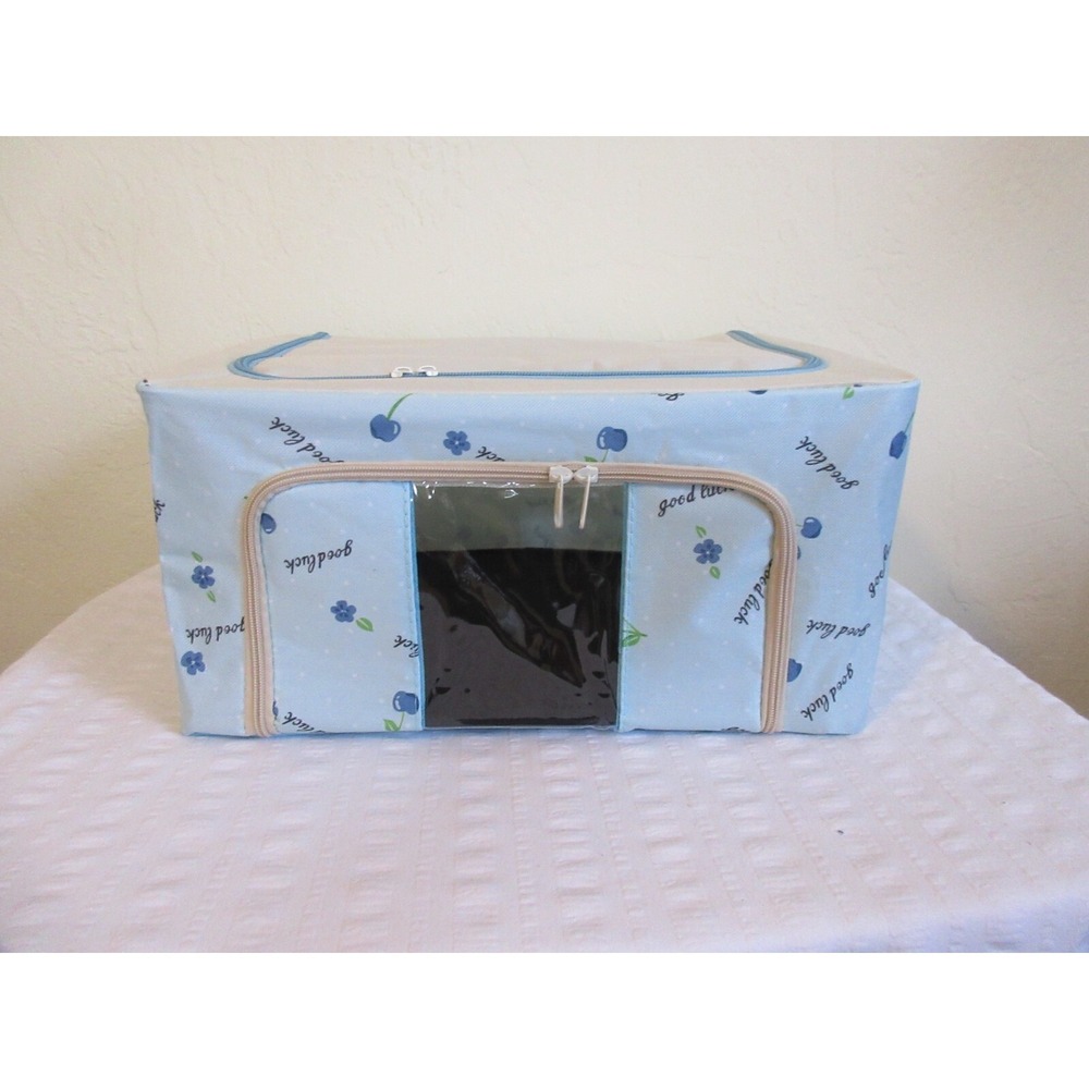 2X Wire Frame Collapsible Closet Storage Organizer W Window 15"X11"X8"